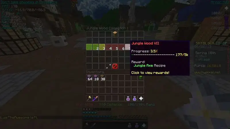 Crafting Jungle Axe